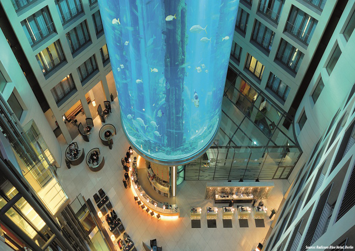 Under the water luxury & custom made aquariums - RaDisson Blue Hotel
