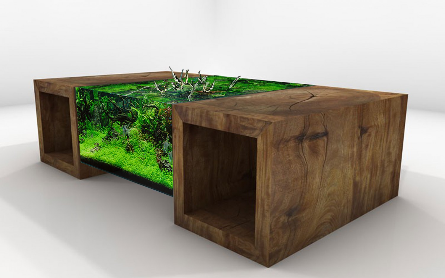 dining room table fish tank